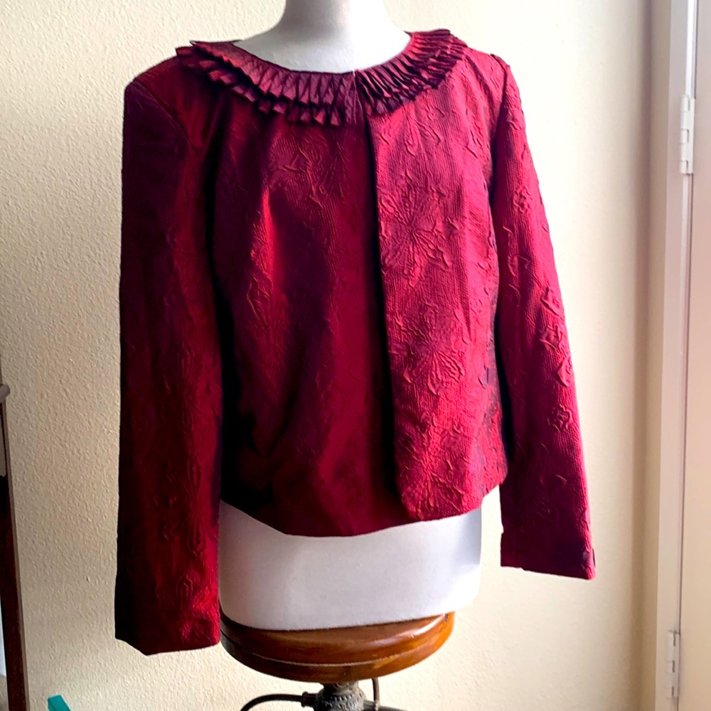 Lavender + Honey Red Dressy Blazer Jacket PXL